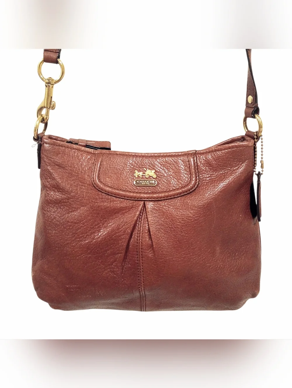 Coach Madison Isabella Pebbled Leather Crossbody - Picture 5 of 14
